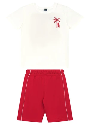 Conjunto Camiseta e Bermuda Menino Bee Loop Branco - BEE LOOP
