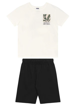 Conjunto Camiseta e Bermuda Menino Bee Loop Branco - BEE LOOP