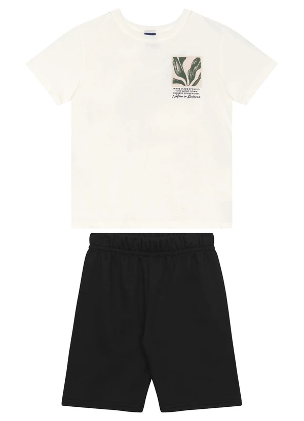 Bee Loop - Conjunto Camiseta e Bermuda Menino Bee Loop Branco