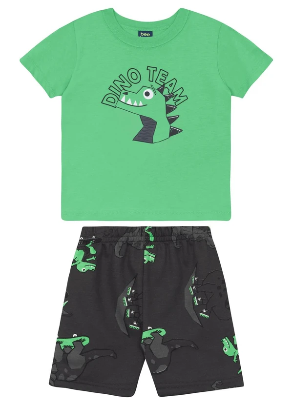 Bee Loop - Conjunto Camiseta e Bermuda Menino Bee Loop Verde