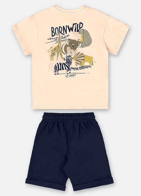 Up Baby - Conjunto Camiseta e Bermuda Menino Bege 4