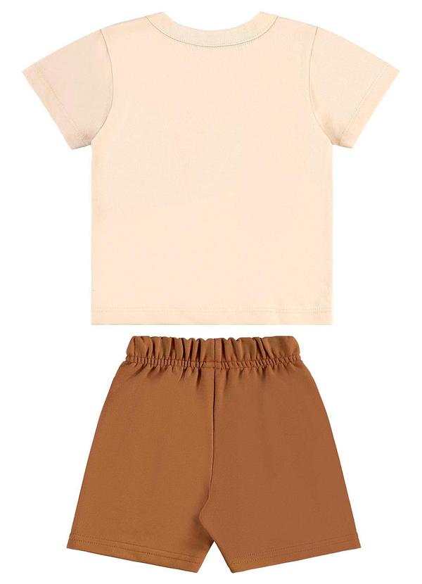 Bee Loop - Conjunto Camiseta e Bermuda Menino Bege 3