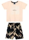 Bee Loop - Conjunto Camiseta e Bermuda Menino Bege - variação: Bege