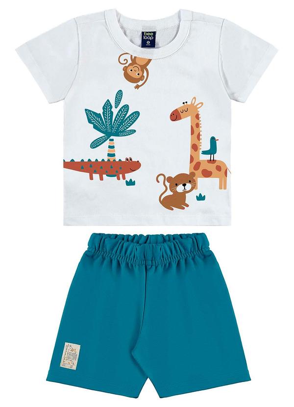 Bee Loop - Conjunto Camiseta e Bermuda Menino Branco 1