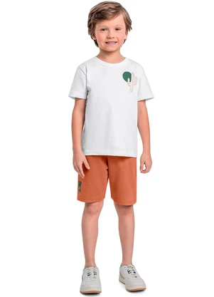 Bee Loop - Conjunto Camiseta e Bermuda Menino Branco - BEE LOOP