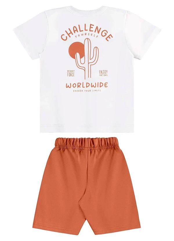 Bee Loop - Conjunto Camiseta e Bermuda Menino Branco 4
