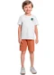 Bee Loop - Conjunto Camiseta e Bermuda Menino Branco - variação: Branco