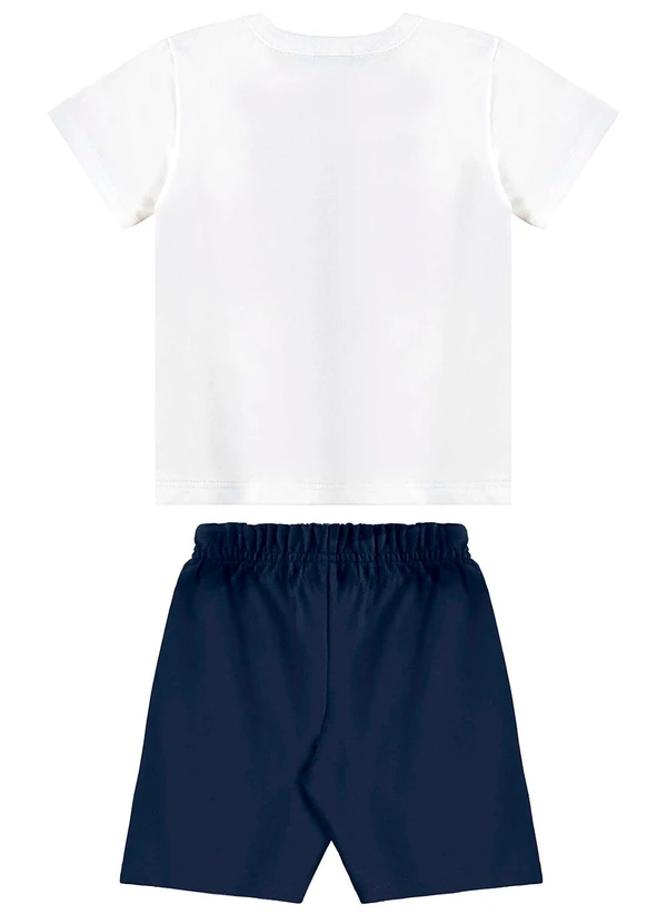 Bee Loop - Conjunto Camiseta e Bermuda Menino Branco 3