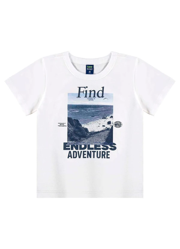 Bee Loop - Conjunto Camiseta e Bermuda Menino Branco 4
