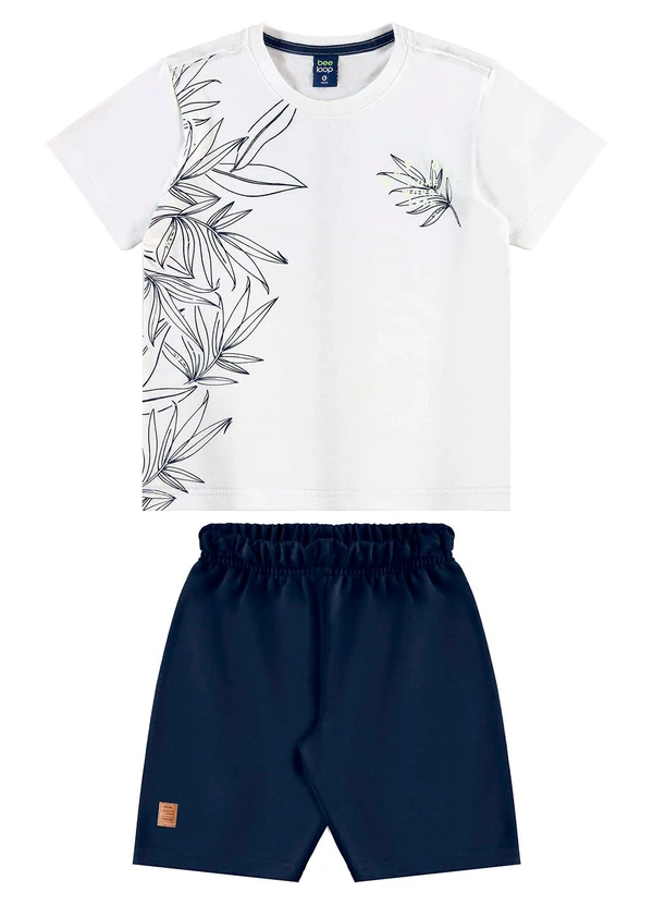 Bee Loop - Conjunto Camiseta e Bermuda Menino Branco 2