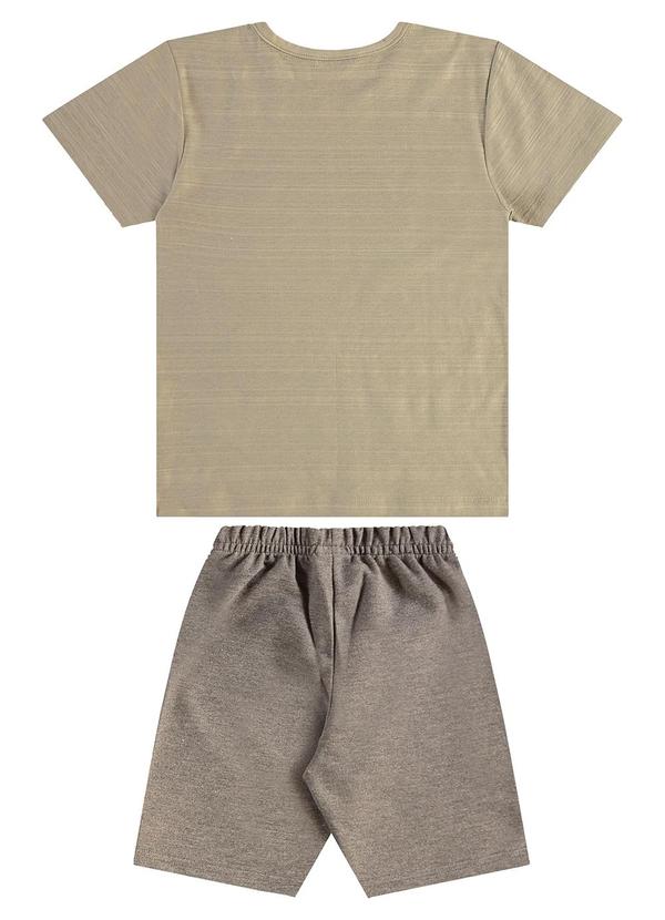Guloseima - Conjunto Camiseta e Bermuda Menino Cinza 2
