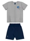 Bee Loop - Conjunto Camiseta e Bermuda Menino Branco - variação: Cinza