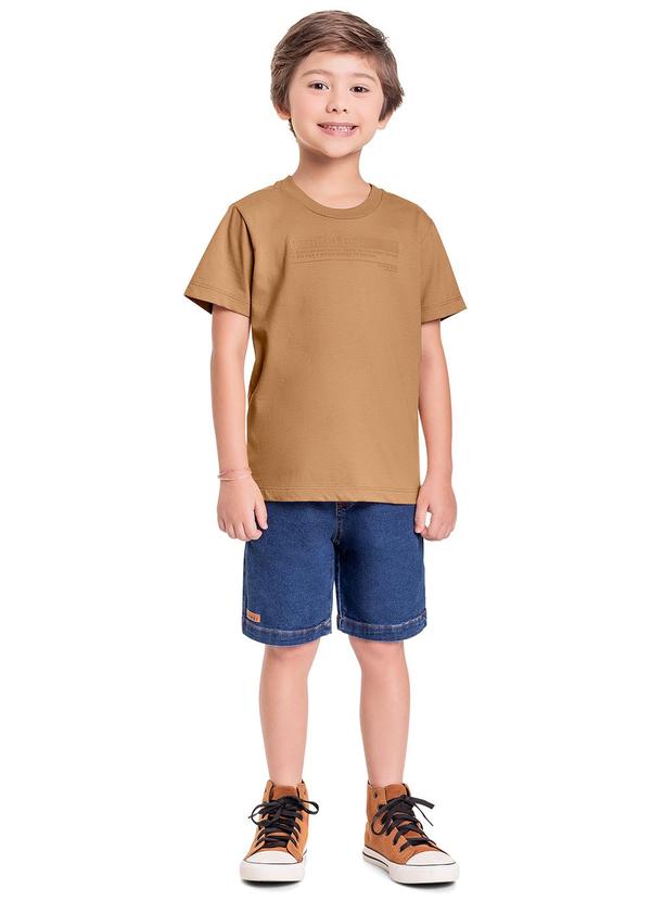 Quimby - Conjunto Camiseta e Bermuda Menino Marrom