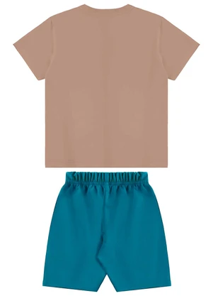 Bee Loop - Conjunto Camiseta e Bermuda Menino Marrom - BEE LOOP