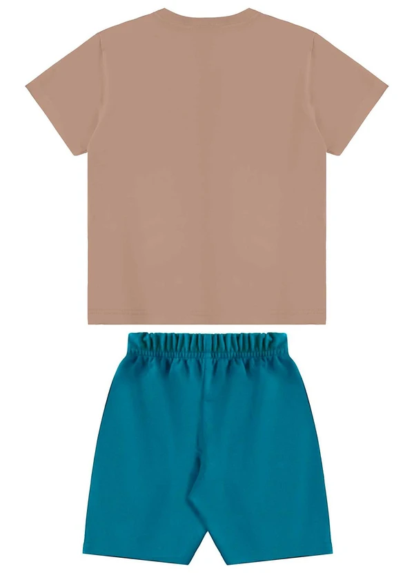 Bee Loop - Conjunto Camiseta e Bermuda Menino Marrom 2