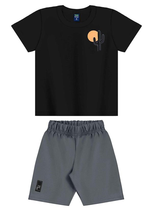 Bee Loop - Conjunto Camiseta e Bermuda Menino Preto 1