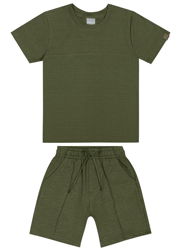 Quimby - Conjunto Camiseta e Bermuda Menino Verde