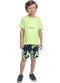 Bee Loop - Conjunto Camiseta e Bermuda Menino Marrom - variação: Verde