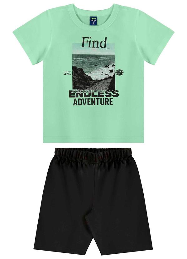 Bee Loop - Conjunto Camiseta e Bermuda Menino Verde