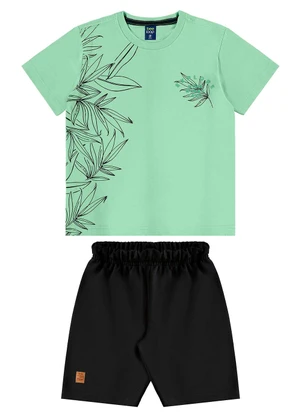 Bee Loop - Conjunto Camiseta e Bermuda Menino Verde - BEE LOOP