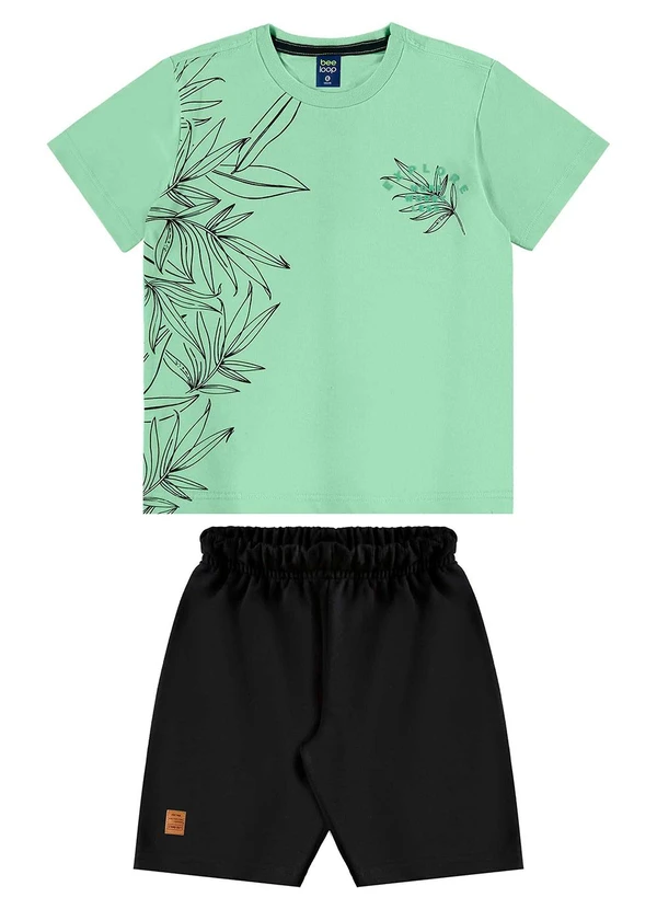 Bee Loop - Conjunto Camiseta e Bermuda Menino Verde