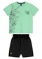 Bee Loop - Conjunto Camiseta e Bermuda Menino Branco - variação: Verde