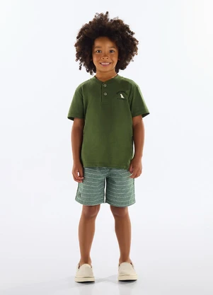 Quimby - Conjunto Camiseta e Bermuda Menino Verde - QUIMBY