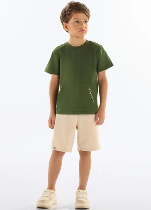 Quimby - Conjunto Camiseta e Bermuda Menino Verde - QUIMBY