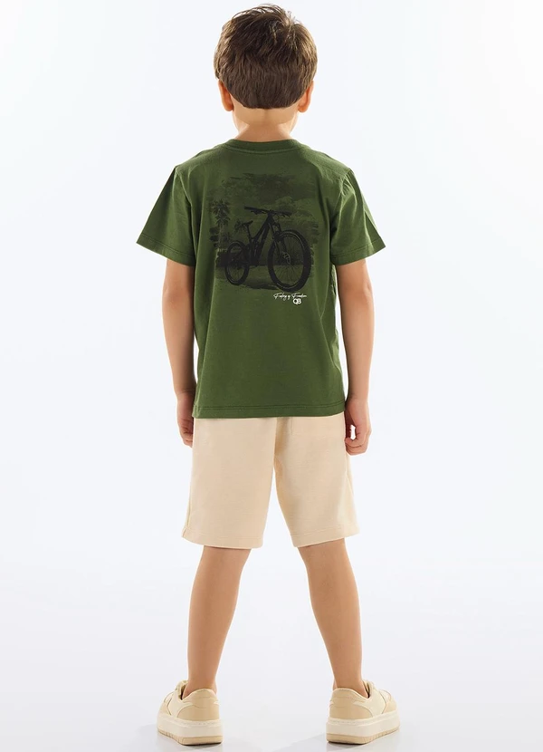 Quimby - Conjunto Camiseta e Bermuda Menino Verde 2