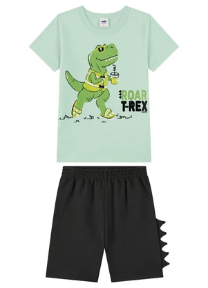 Marlan - Conjunto Camiseta e Bermuda Menino Verde - MARLAN