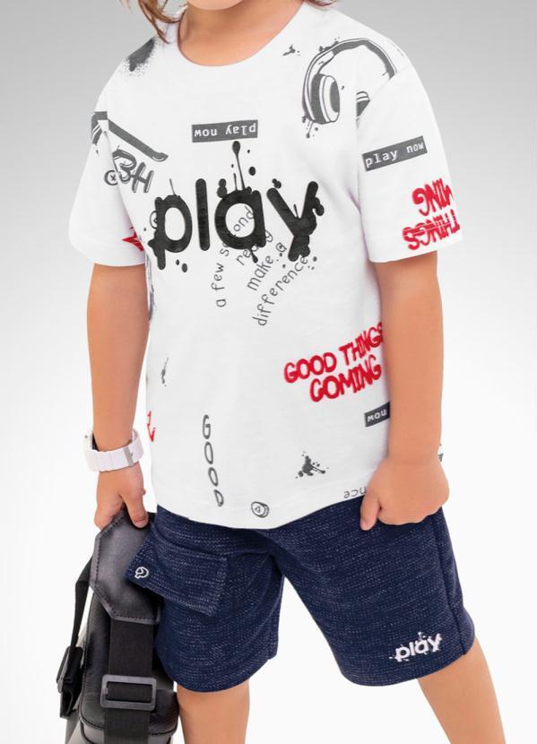 Playground - Conjunto Camiseta e Bermuda Menino Vermelho