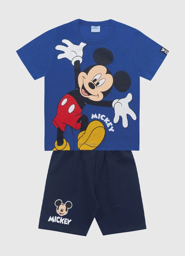 Fakini Kids - Conjunto Camiseta e Bermuda Mickey Azul 5