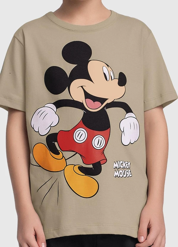 Fakini Kids - Conjunto Camiseta e Bermuda Mickey Bege 3