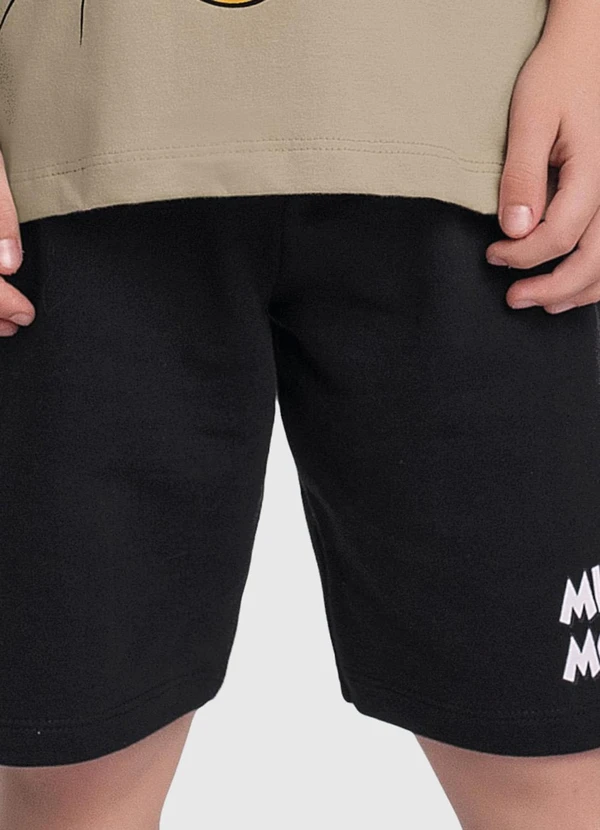 Fakini Kids - Conjunto Camiseta e Bermuda Mickey Bege 4