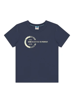 Marlan - Conjunto Camiseta e Bermuda Moletinho Azul - MARLAN