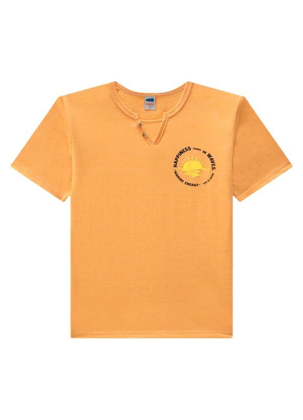 Marlan - Conjunto Camiseta e Bermuda Moletinho Laranja 2