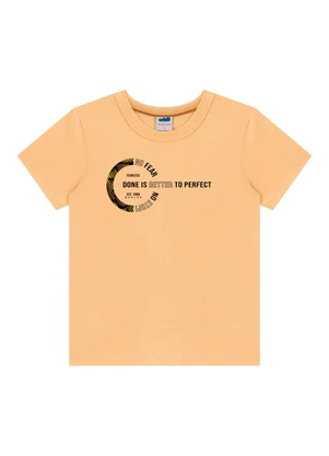 Marlan - Conjunto Camiseta e Bermuda Moletinho Laranja - MARLAN