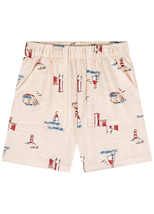 Ioluig - Conjunto Camiseta e Bermuda Moletinho Terre Azul 2