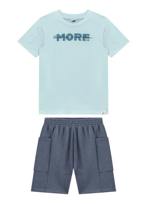 Marlan - Conjunto Camiseta e Bermuda Moletinho Verde - MARLAN