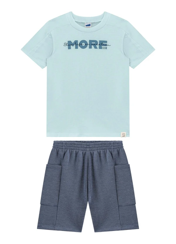 Marlan - Conjunto Camiseta e Bermuda Moletinho Verde