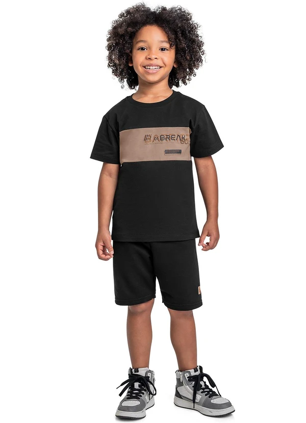 Bee Loop - Conjunto Camiseta e Bermuda Preto 1