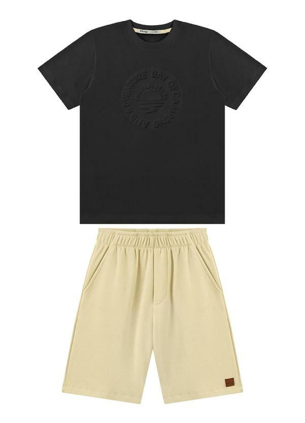 Ioluig - Conjunto Camiseta e Bermuda Preto