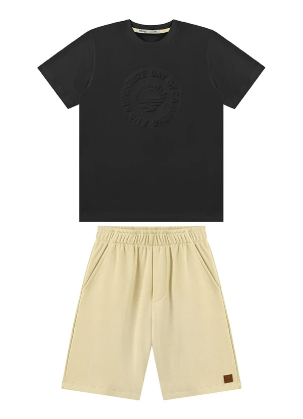 Ioluig - Conjunto Camiseta e Bermuda Preto 1