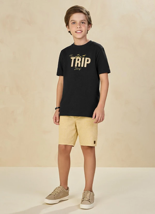Ioluig - Conjunto Camiseta e Bermuda Preto