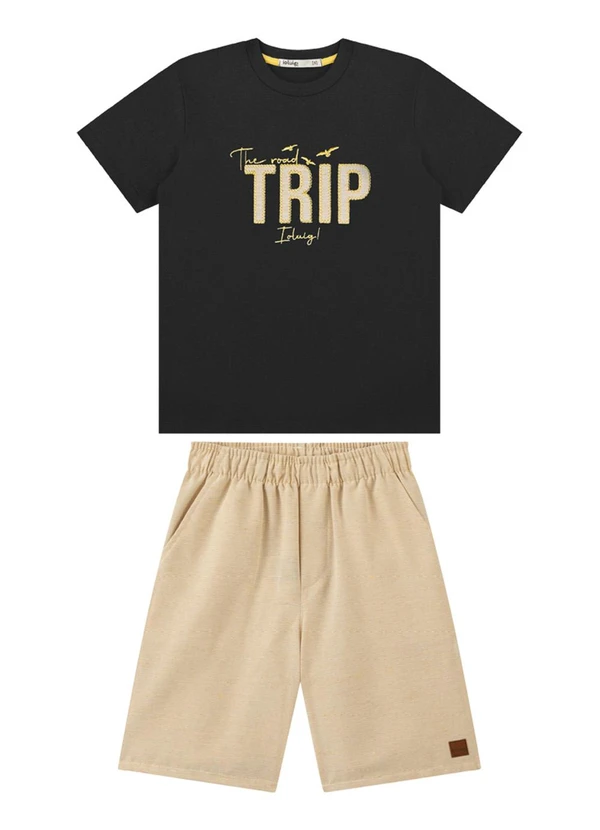 Ioluig - Conjunto Camiseta e Bermuda Preto 2