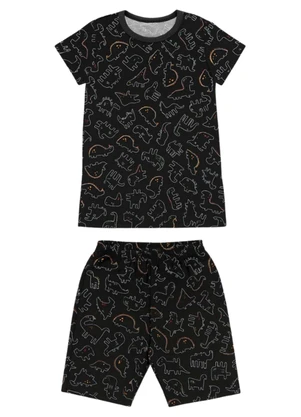 Marlan - Conjunto Camiseta e Bermuda Preto - MARLAN