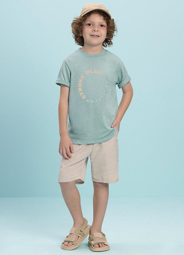 Ioluig - Conjunto Camiseta e Bermuda Sarja Azul