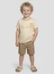 Reirex - Conjunto Camiseta e Bermuda Sarja Light Bege - variação: Bege
