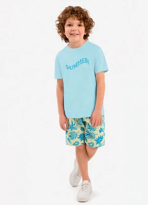 Ddk - Conjunto Camiseta e Bermuda Sublimada Azul - DDK