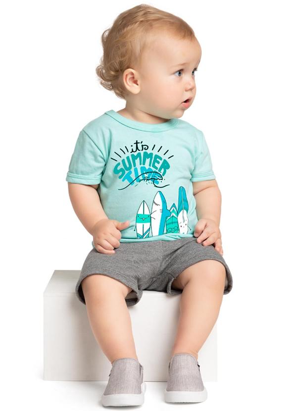 Marlan - Conjunto Camiseta e Bermuda Summer Time Verde